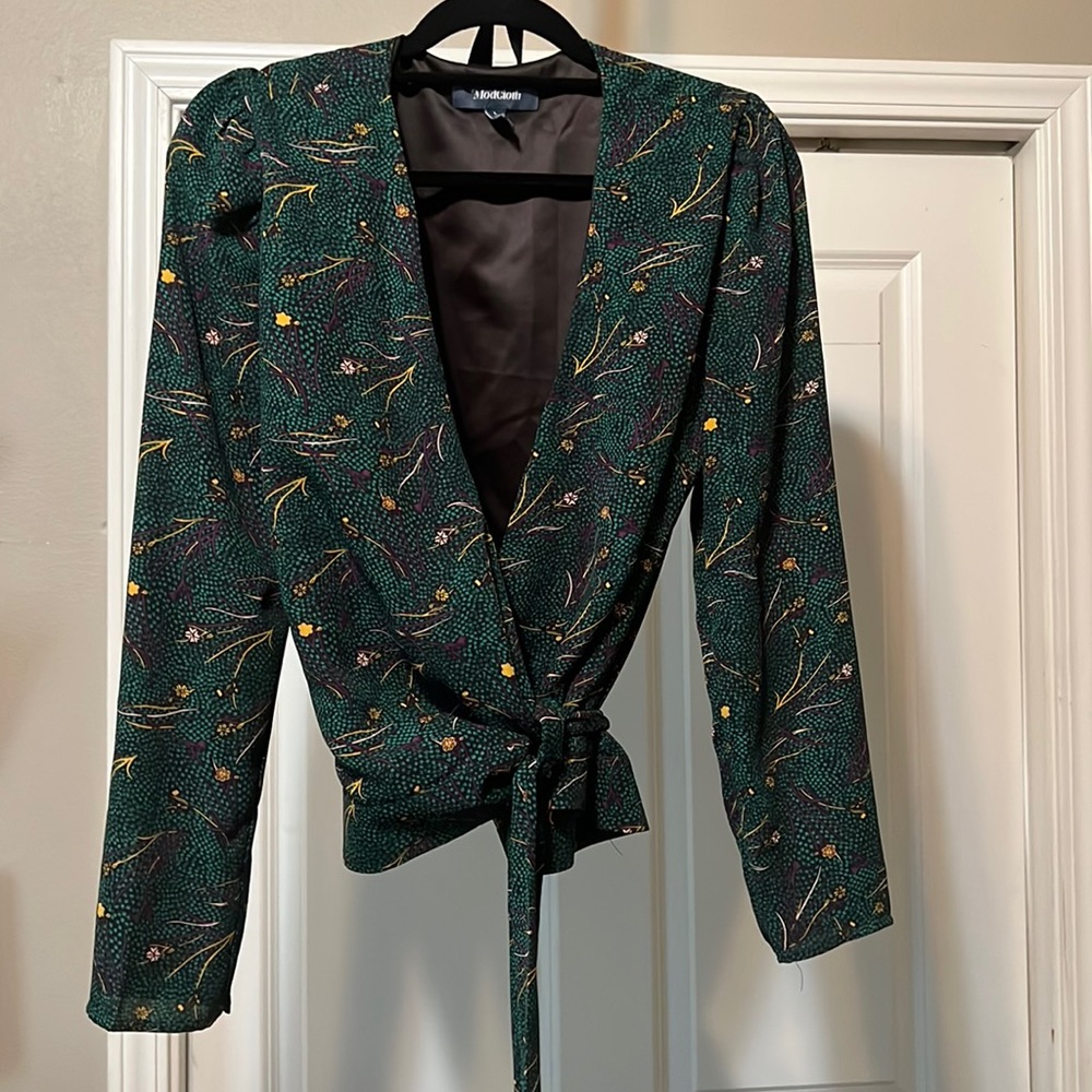 ModCloth Lovely Blooming wrap top